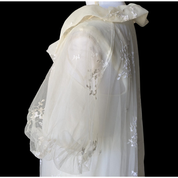 Vintage Beau Monde by Max Schwartz Ivory Peignoir Set Romantic Coquette Twee 60s - Picture 6 of 16
